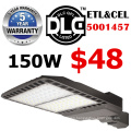 dimmable led bulb street light 100W UL DLC 5 years warranty silver housing